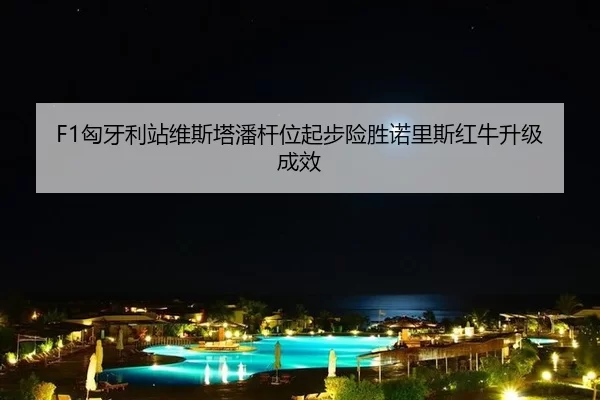 F1匈牙利站维斯塔潘杆位起步险胜诺里斯红牛升级成效